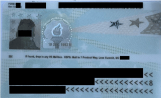 Exemple d'image d'une carte de résidence marocaine