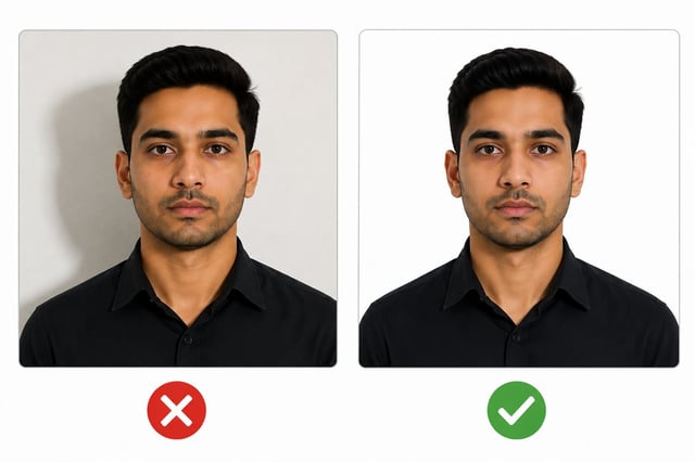 Photo Of A Man Showing With Incorrect And Correct Backgrounds