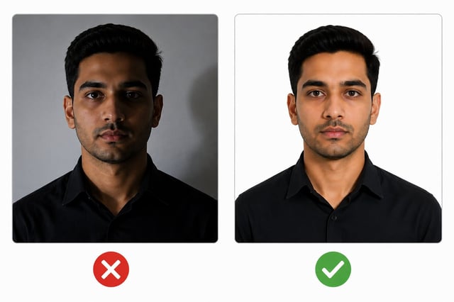 Photo Of A Man With Incorrect And Correct Lighting Arrangements
